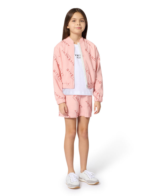 Kids Atelier Givenchy Pink Logo Print Short Set