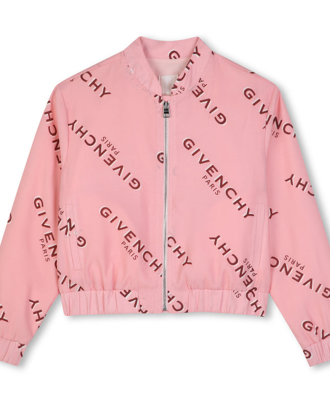 Kids Atelier Givenchy Pink Logo Print Short Set