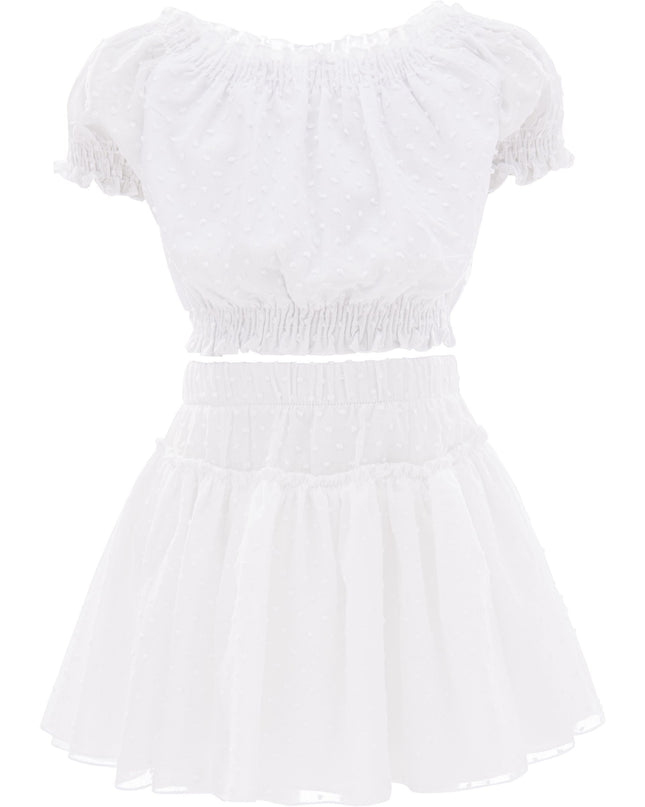mimi tutu-MT2301-White-Saint Tropez Outfit Set (2 PCS)