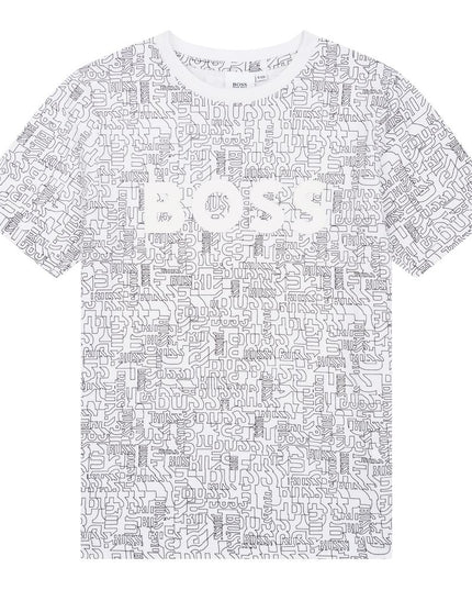 BOSS-KB-WHITE-SHORT SLEEVES TEE-SHIRT-J25N40-10B