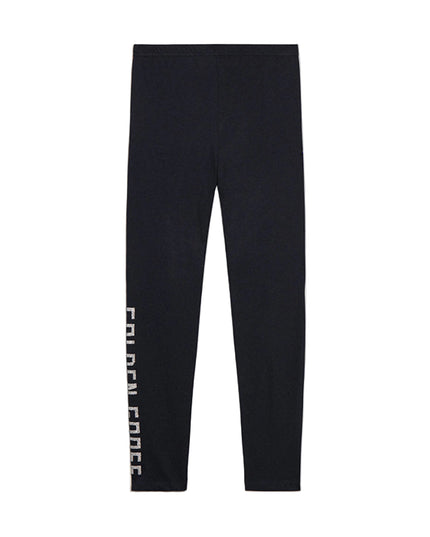 kids atelier golden goose Black Logo Leggings