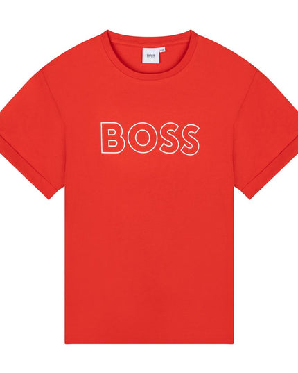 BOSS-KB-BRIGHT RED-SHORT SLEEVES TEE-SHIRT-J25N82-992