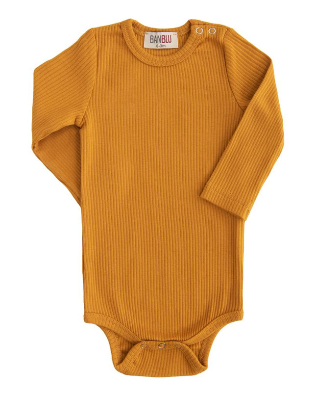 BANBLU-LS BODYSUIT-51176-AMBER ORANGE