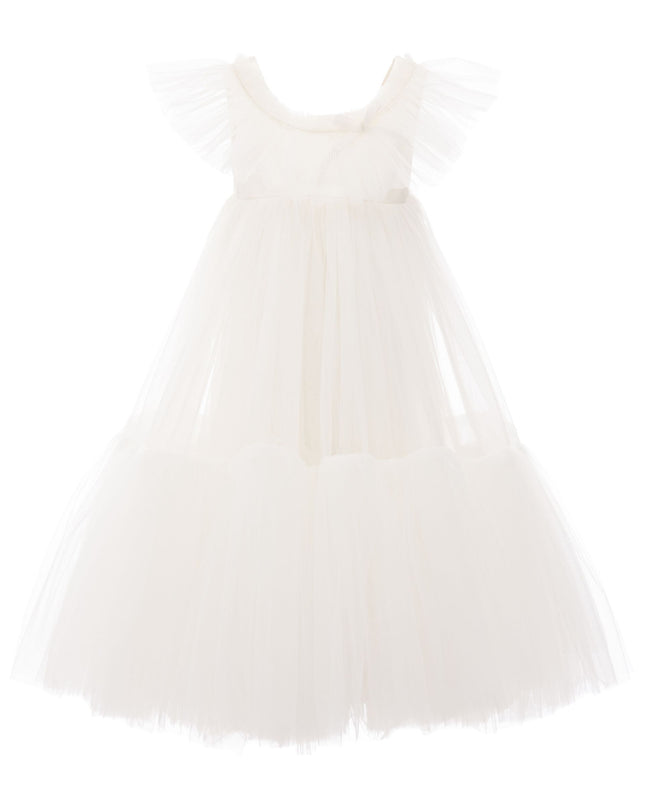 Tulleen-T-2201-White-Beckwith Ruffle Dress