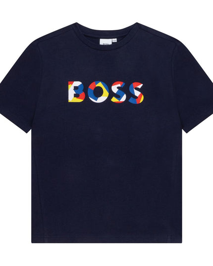 BOSS-KB-NAVY-SHORT SLEEVES TEE-SHIRT-J25N46-849