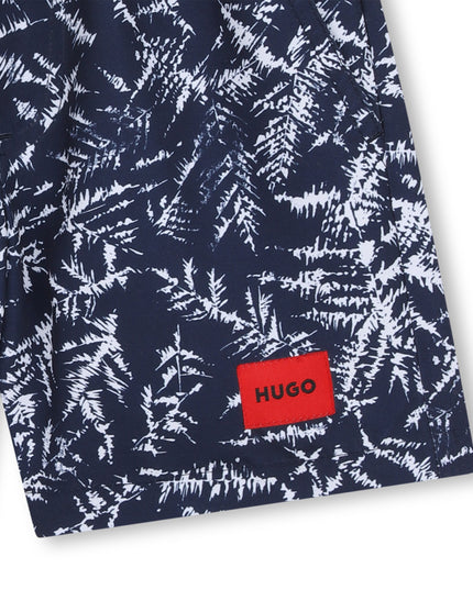 Kids Atelier Hugo Navy All-Over Print Boys´ Swim Shorts