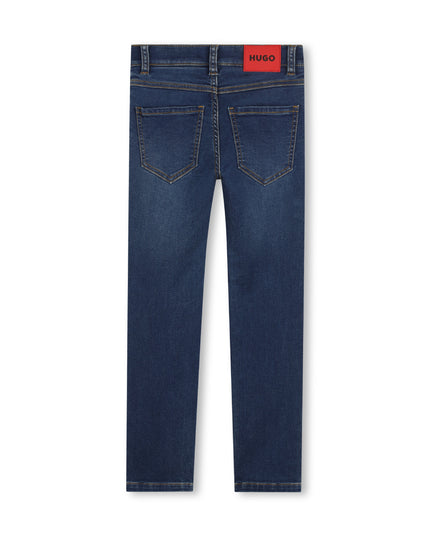 Kids Atelier Hugo Dark Blue Brush-Denim Jeans