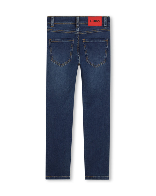 Kids Atelier Hugo Dark Blue Brush-Denim Jeans