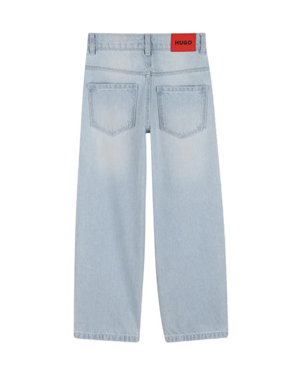 kids atelier hugo Blue Five-Pocket Trousers