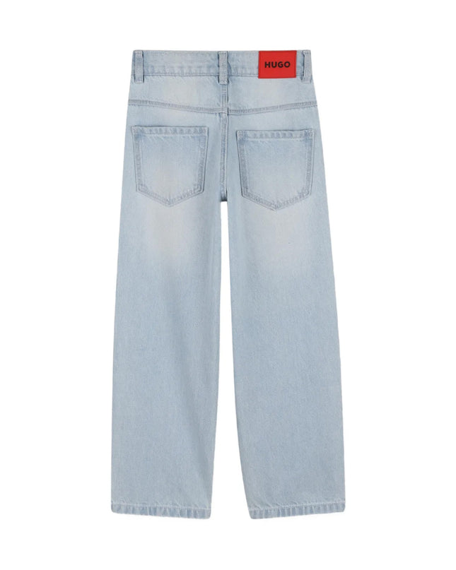 kids atelier hugo Blue Five-Pocket Trousers