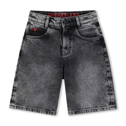 Kids Atelier Hugo Black Lave-Denim Shorts