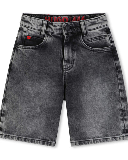Kids Atelier Hugo Black Lave-Denim Shorts
