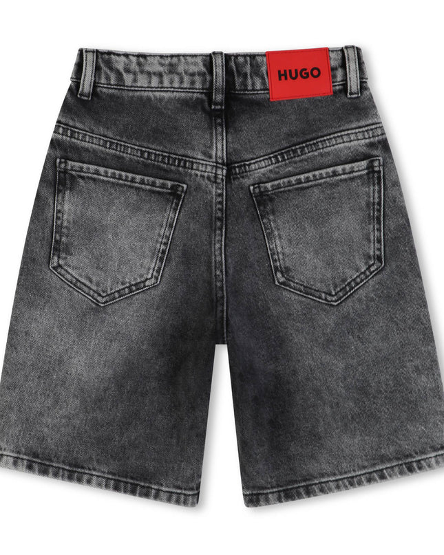 Kids Atelier Hugo Black Lave-Denim Shorts