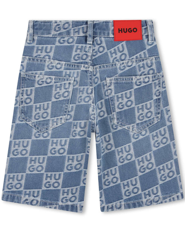 Kids Atelier Hugo Denim shorts for Boy with logo
