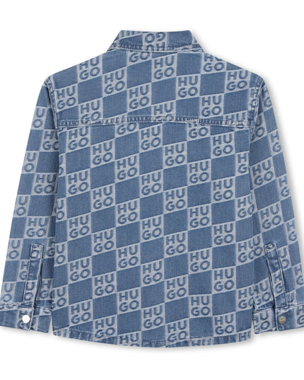 Kids Atelier Hugo Monogram Long Sleeved Denim Shirt