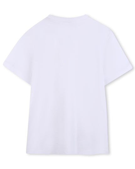 Kids Atelier Hugo White Short Sleeve T-shirt Con Logo
