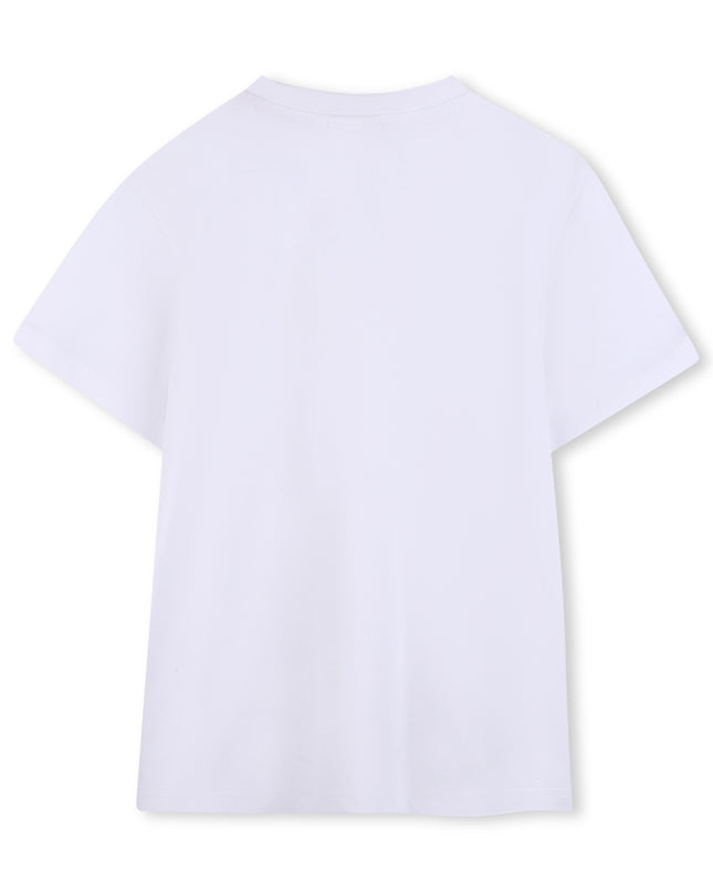 Kids Atelier Hugo White Short Sleeve T-shirt Con Logo