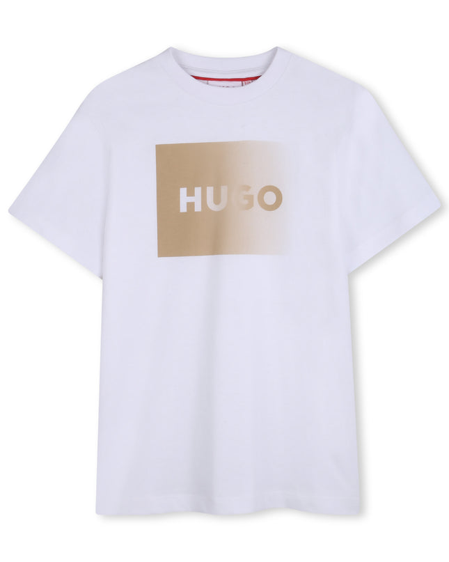 Kids Atelier Hugo Boys White Mini Me White Logo T-Shirt