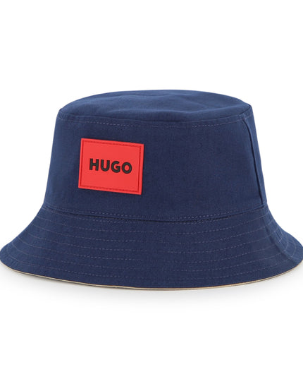 Kids Atelier Hugo Navy Reversible Bucket Hat
