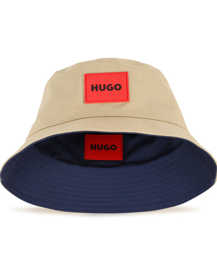 Kids Atelier Hugo Navy Reversible Bucket Hat
