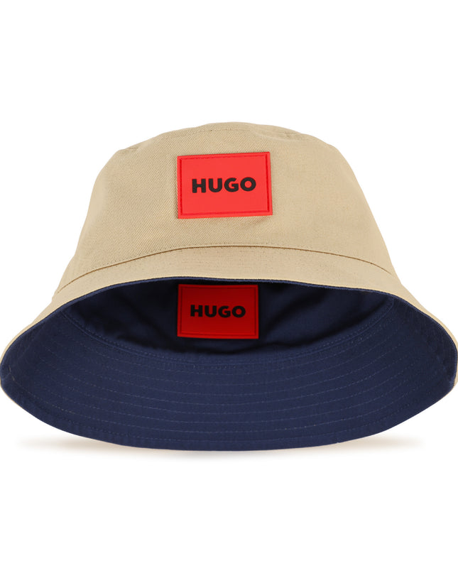 Kids Atelier Hugo Navy Reversible Bucket Hat