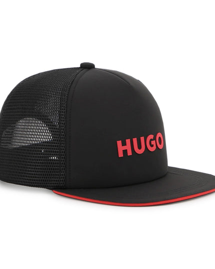 Kids Atelier Hugo Black Mesh Cap with Adjustable Strap