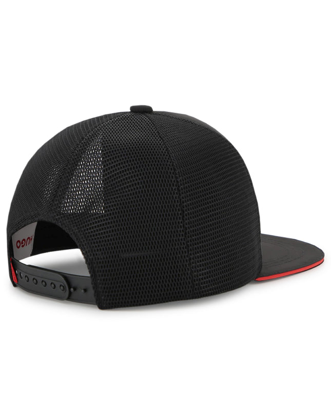 Kids Atelier Hugo Black Mesh Cap with Adjustable Strap