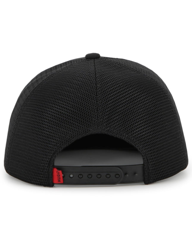 Kids Atelier Hugo Black Mesh Cap with Adjustable Strap