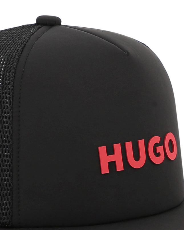 Kids Atelier Hugo Black Mesh Cap with Adjustable Strap