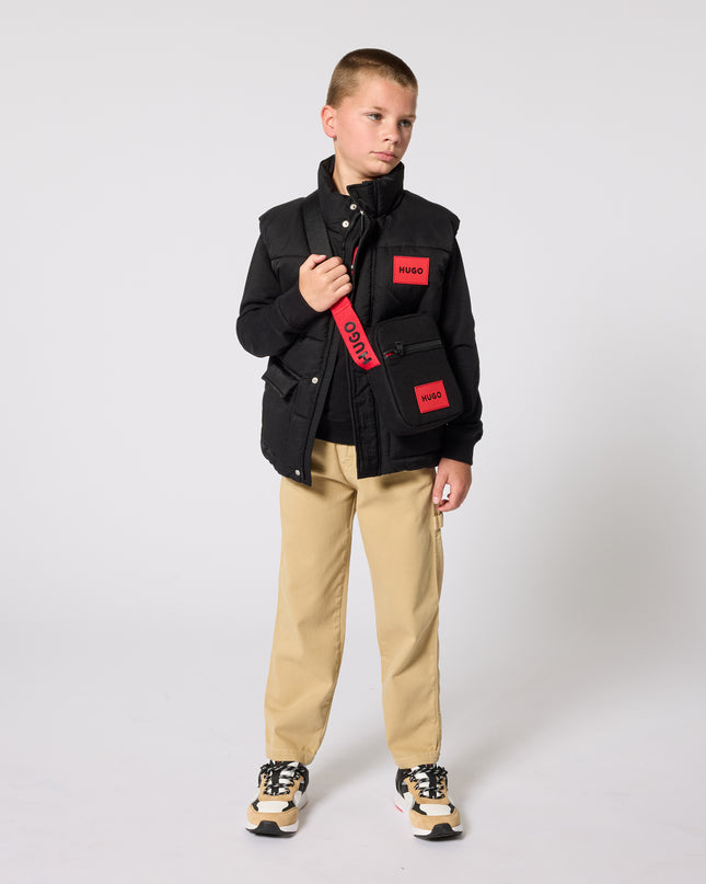 Kids Atelier Hugo Black Cross Bag Hugo Logo