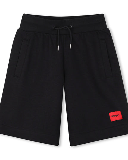 Kids Atelier Hugo Boys Black Logo Shorts