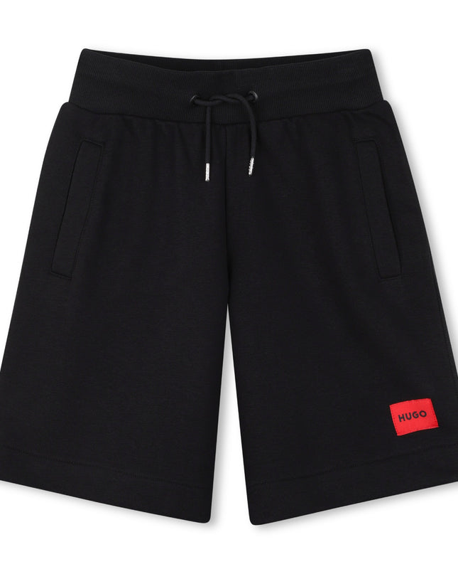 Kids Atelier Hugo Boys Black Logo Shorts