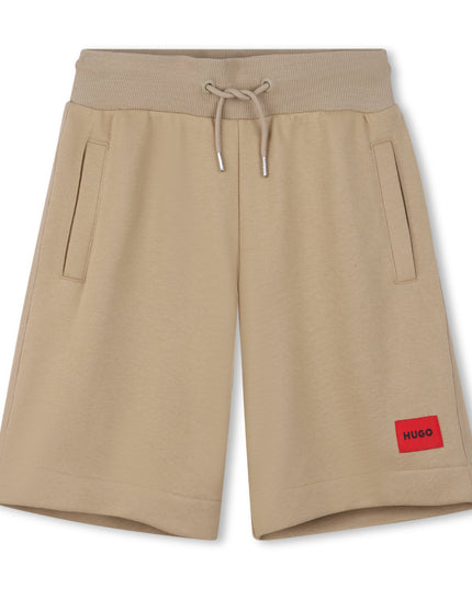 Kids Atelier Hugo Boys Beige Logo Shorts
