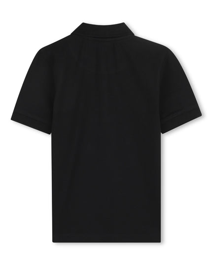 Kids Atelier Hugo Boys Mini Me Black Logo Polo Shirt