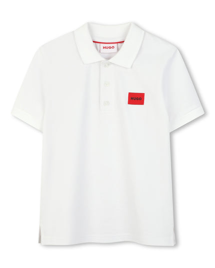 Kids Atelier Hugo Boys Mini Me White Logo Polo Shirt