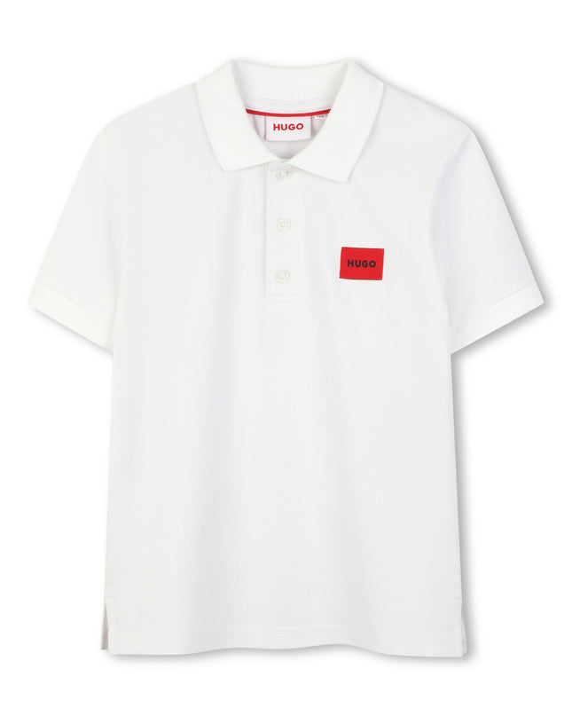 Kids Atelier Hugo Boys Mini Me White Logo Polo Shirt