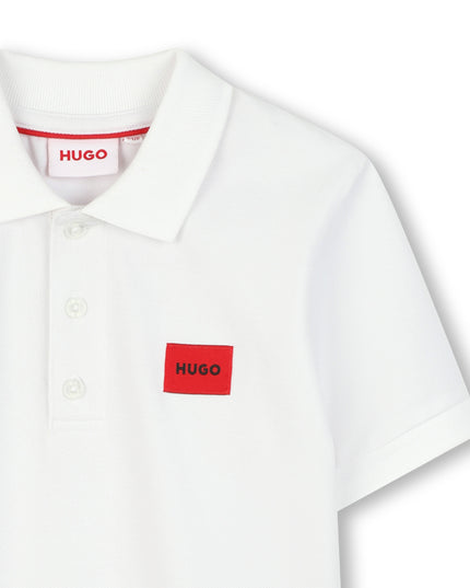 Kids Atelier Hugo Boys Mini Me White Logo Polo Shirt