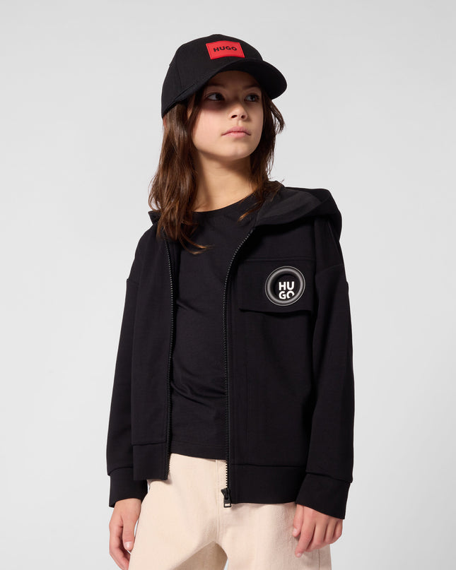 kids atelier hugo Black Logo Cap