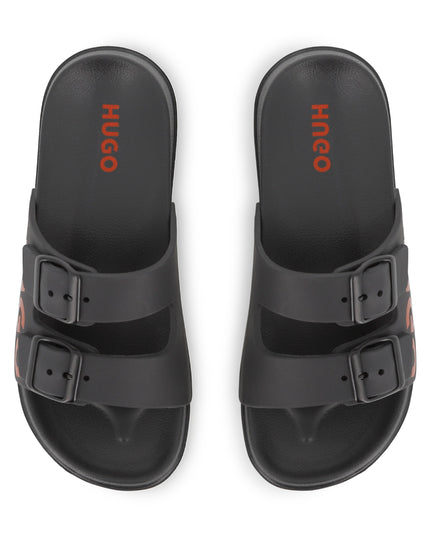 Kids Atelier Hugo Boys Black Logo Sliders
