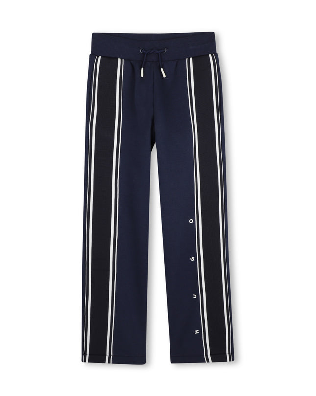 kids atelier hugo Navy Striped Jogging Pants