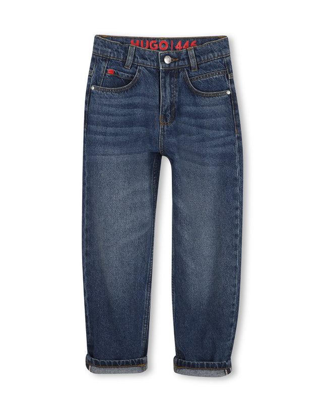 kids atelier hugo Blue Loose Fit Denim Pants