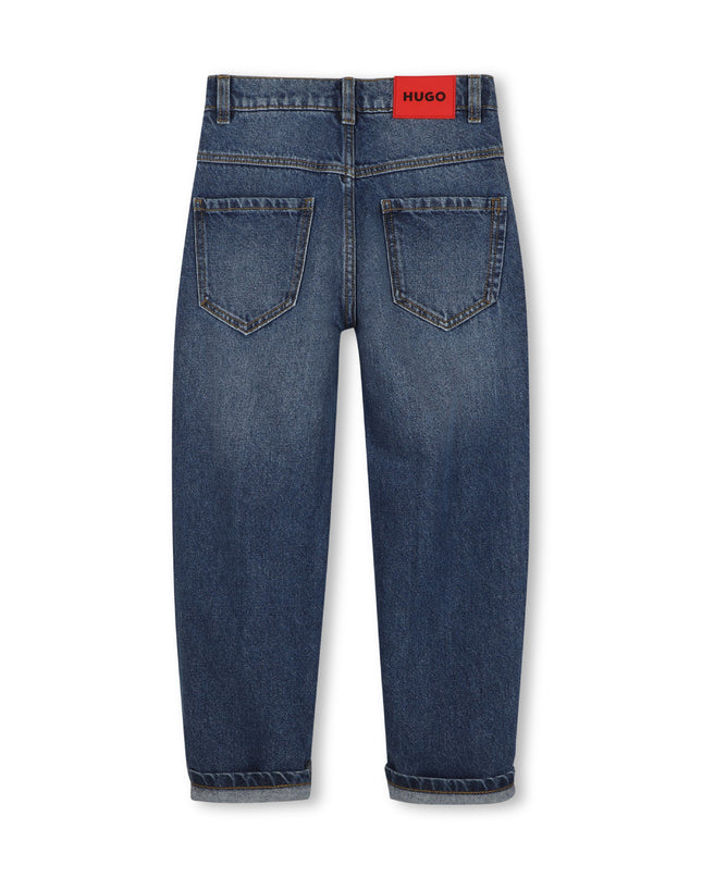 kids atelier hugo Blue Loose Fit Denim Pants