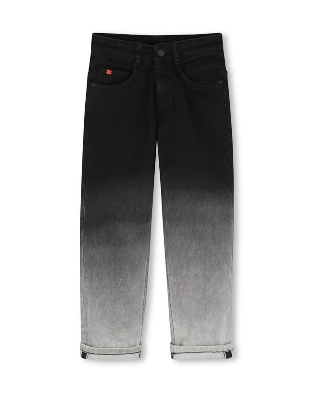 kids atelier hugo Black Faded Denim Pants