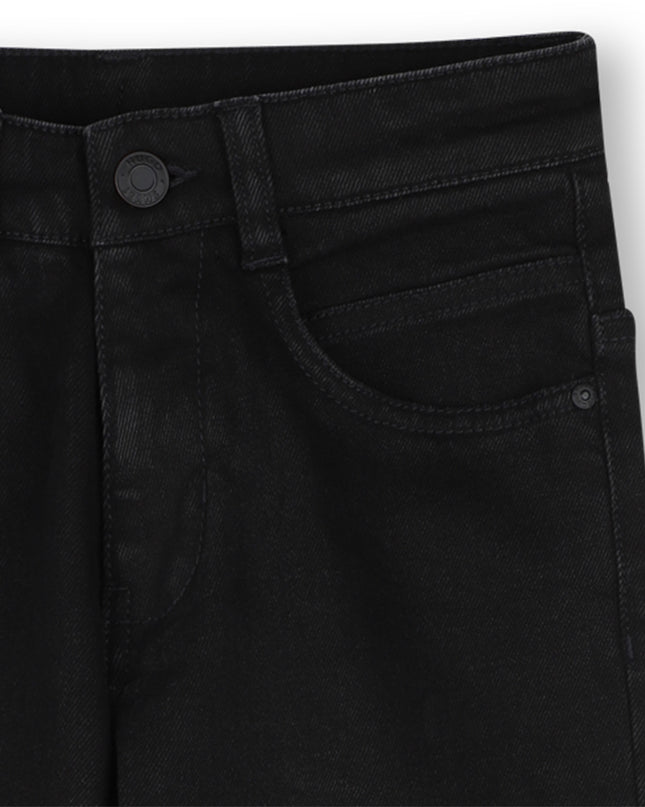 kids atelier hugo Black Faded Denim Pants
