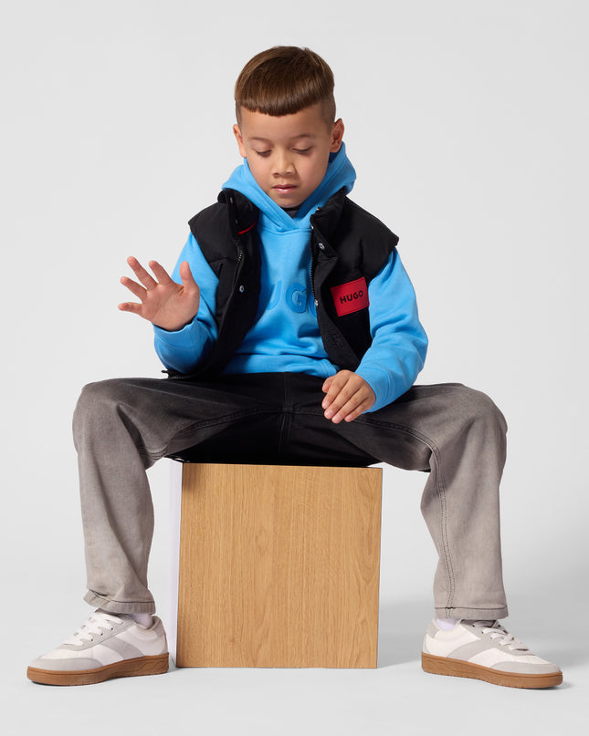 kids atelier hugo Black Faded Denim Pants