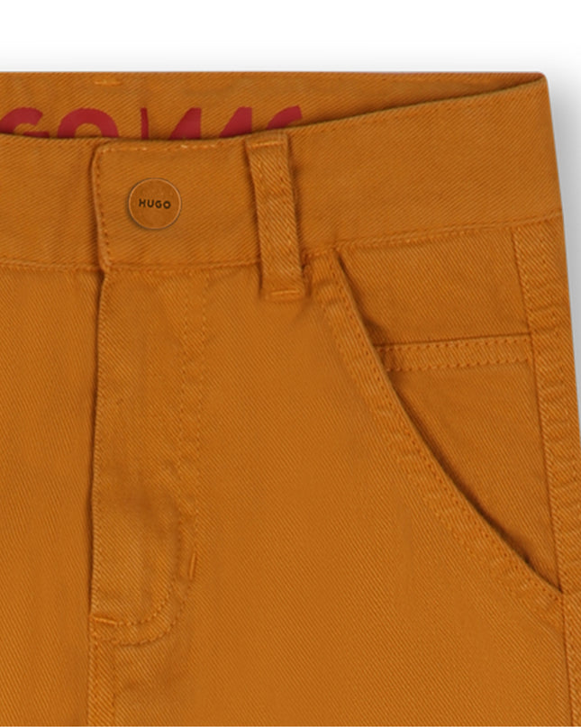 kids atelier hugo Brown Twill Trousers