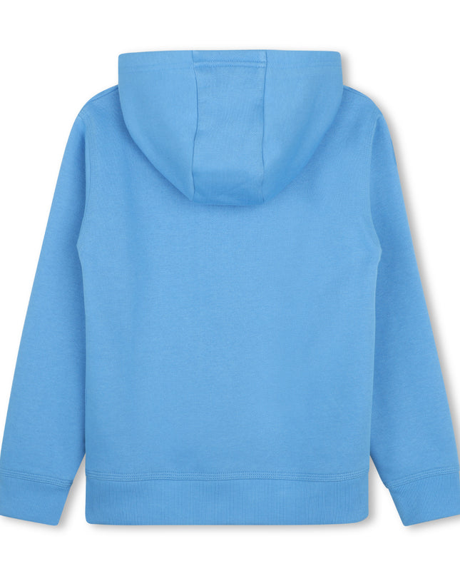 kids atelier hugo Light Blue Logo Hooded Sweatshirt