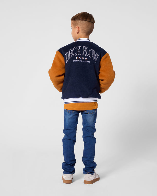 kids atelier Hugo Navy & Burnt Orange Teddy Jacket
