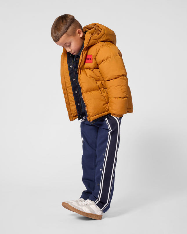 kids atelier hugo Sudan Brown Hooded Padded Jacket