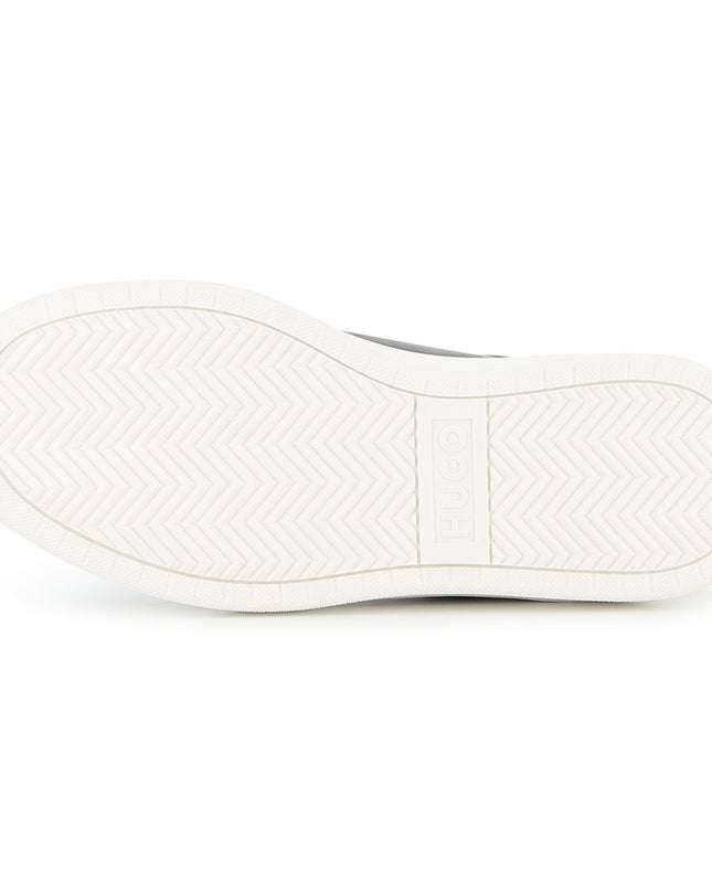 kids atelier hugo Black Leather Sneakers